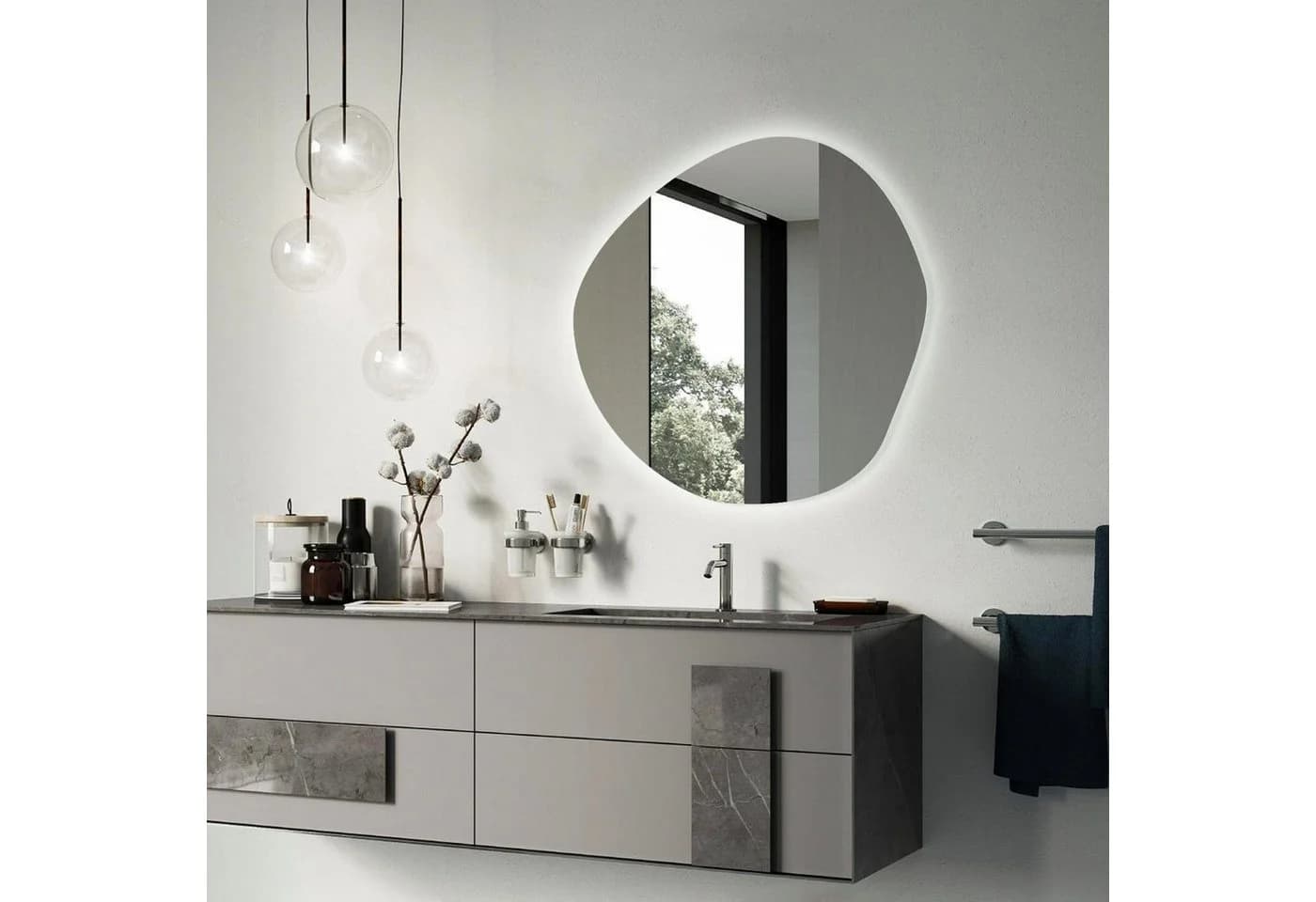 Tulup Badspiegel Modern Wandspiegel mit LED Beleuchtung (Neutralweiß 4000K) - Bild 3