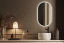 Tulup LED-Lichtspiegel Ovaler LED Beleuchtung Badspiegel Bild 1