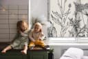Tulup Seitenzugrollo Grau Halbtransparent Bedruckt Bild 5