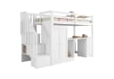 SOFTWEARY Hochbett mit Kleiderschrank und Lattenrost Kiefer Bild 2
