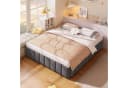 SOFTWEARY Futonbett 140x200 cm Leinen Massivholz Metall Bild 5
