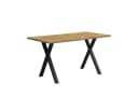 SOFTWEARY Esstisch Holzoptik Metallgestell Beige Bild 2