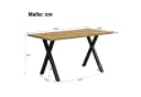 SOFTWEARY Esstisch Holzoptik Metallgestell Beige Bild 5