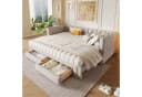 SOFTWEARY Schlafsofa mit Bettfunktion und Schubladen, 90x200cm/180x200cm Bild 2