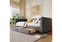 SOFTWEARY Schlafsofa mit Bettfunktion und Schubladen Grau Velvet Bild 4