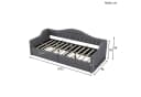 SOFTWEARY Schlafsofa mit LED-Beleuchtung und Stauraum Grau Leinen Bild 5