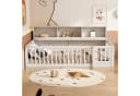 SOFTWEARY Kinderbett mit Lattenrost, Rausfallschutz und Stauraum aus Kiefernholz Bild 3