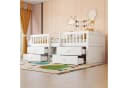 SOFTWEARY Kinderbett mit Schubladen und Lattenrost, Regal, Rausfallschutz, Kiefer Bild 4