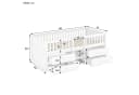 SOFTWEARY Kinderbett mit Schubladen und Lattenrost, Regal, Rausfallschutz, Kiefer Bild 5