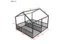 SOFTWEARY Kinderbett 2x 90x200cm Metall schwarz mit Lattenrost Bild 5