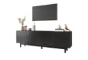 SOFTWEARY Lowboard TV-Schrank Schwarz Matt 175 cm Bild 2