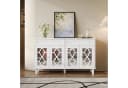 SOFTWEARY Sideboard Weiß mit Holzfüßen Bild 1