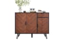 SOFTWEARY Sideboard Schwarz-Braun Metallfüße Bild 2