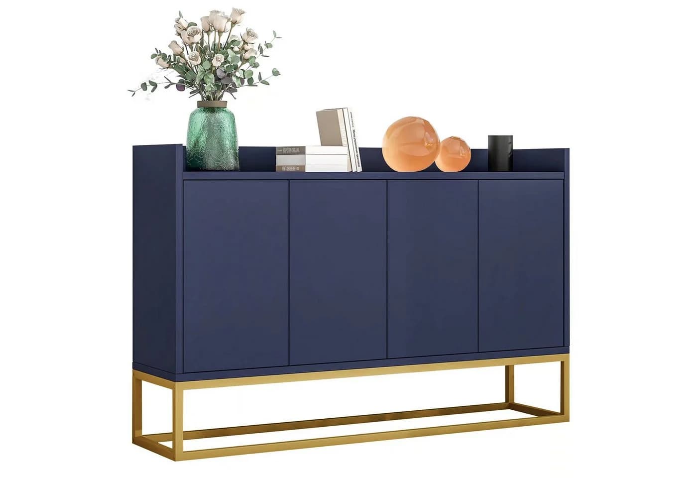 SOFTWEARY Sideboard Blau Holzwerkstoff Wohnzimmerschrank - Bild 2