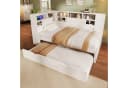 SOFTWEARY Massivholzbett mit Gästebett und Regal weiß Bild 3