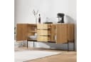 SOFTWEARY Sideboard 140 cm mit 3 Schubladen und Metallfüßen Bild 4