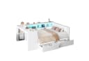 SOFTWEARY Stauraumbett mit Schreibtisch und LED-Beleuchtung Bild 2