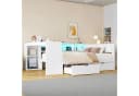 SOFTWEARY Stauraumbett mit Schreibtisch und LED-Beleuchtung Bild 4