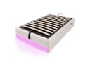 SOFTWEARY Futonbett mit LED-Beleuchtung und Bettkasten Leinen Beige Bild 2