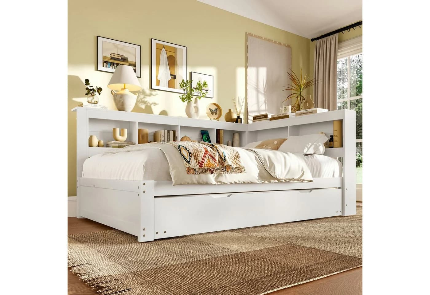 SOFTWEARY Jugendbett mit Lattenrost und Regal 140x200 cm - Bild 5