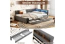 SOFTWEARY Stauraumbett Schlafsofa LED-Beleuchtung USB/Typ-C Anschlüsse Bild 5