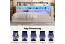 SOFTWEARY Stauraumbett mit LED-Beleuchtung und USB-Anschluss Beige Bild 5