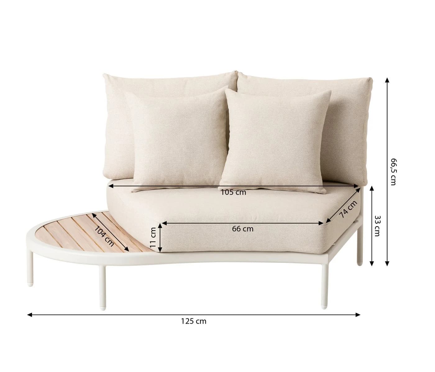 Dehner Gartenlounge-Set Avignon 5-Sitzer Aluminium Polyester Beige - Bild 5