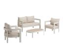 Dehner Gartenlounge-Set Altea 4-tlg. Creme Aluminium mit Kissen Bild 2