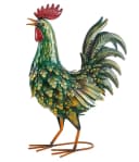 Dehner Gartenfigur Hahn/Huhn Grün/Gelb Eisen Deko Bild 2