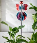 Dehner Gartenstecker Dekostab mit Windspiel bunt Eisen Bild 1