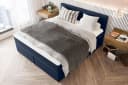 99rooms Boxspringbett Phönix Dunkelblau mit Matratze und Topper Bild 3