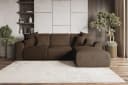 99rooms Ecksofa Gusto L-Form mit Schlaffunktion Braun Cordstoff Bild 2