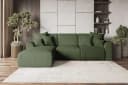 99rooms Ecksofa Gusto L-Form Eckcouch mit Schlaffunktion Cordstoff Khaki Bild 2