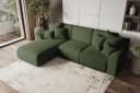 99rooms Ecksofa Gusto L-Form Eckcouch mit Schlaffunktion Cordstoff Khaki Bild 3