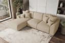 99rooms Ecksofa Gusto L-Form Beige mit Schlaffunktion Bild 3
