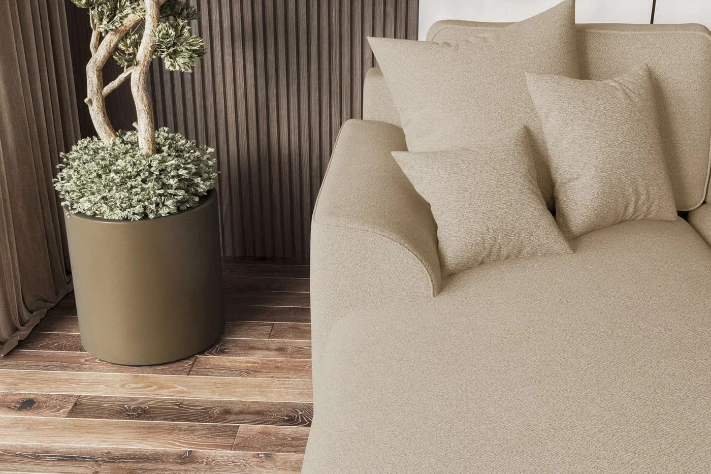 99rooms Ecksofa Gusto L-Form Beige mit Schlaffunktion - Bild 4