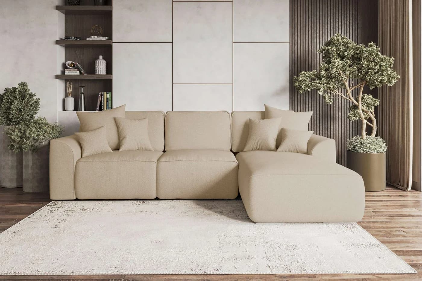 99rooms Ecksofa Gusto L-Form Eckcouch Beige - Bild 2