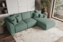99rooms Ecksofa Gusto L-Form mit Schlaffunktion Salbeigrün Bild 3