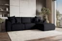 99rooms Ecksofa Gusto L-Form Schwarz mit Schlaffunktion Bild 1