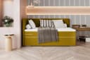 99rooms Boxspringbett Phönix Mini Plus Gelb mit Matratze und Topper Bild 2