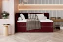 99rooms Boxspringbett Phönix Mini Plus mit Matratze & Topper Bordeaux Bild 2