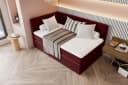 99rooms Boxspringbett Phönix Mini Plus mit Matratze & Topper Bordeaux Bild 3