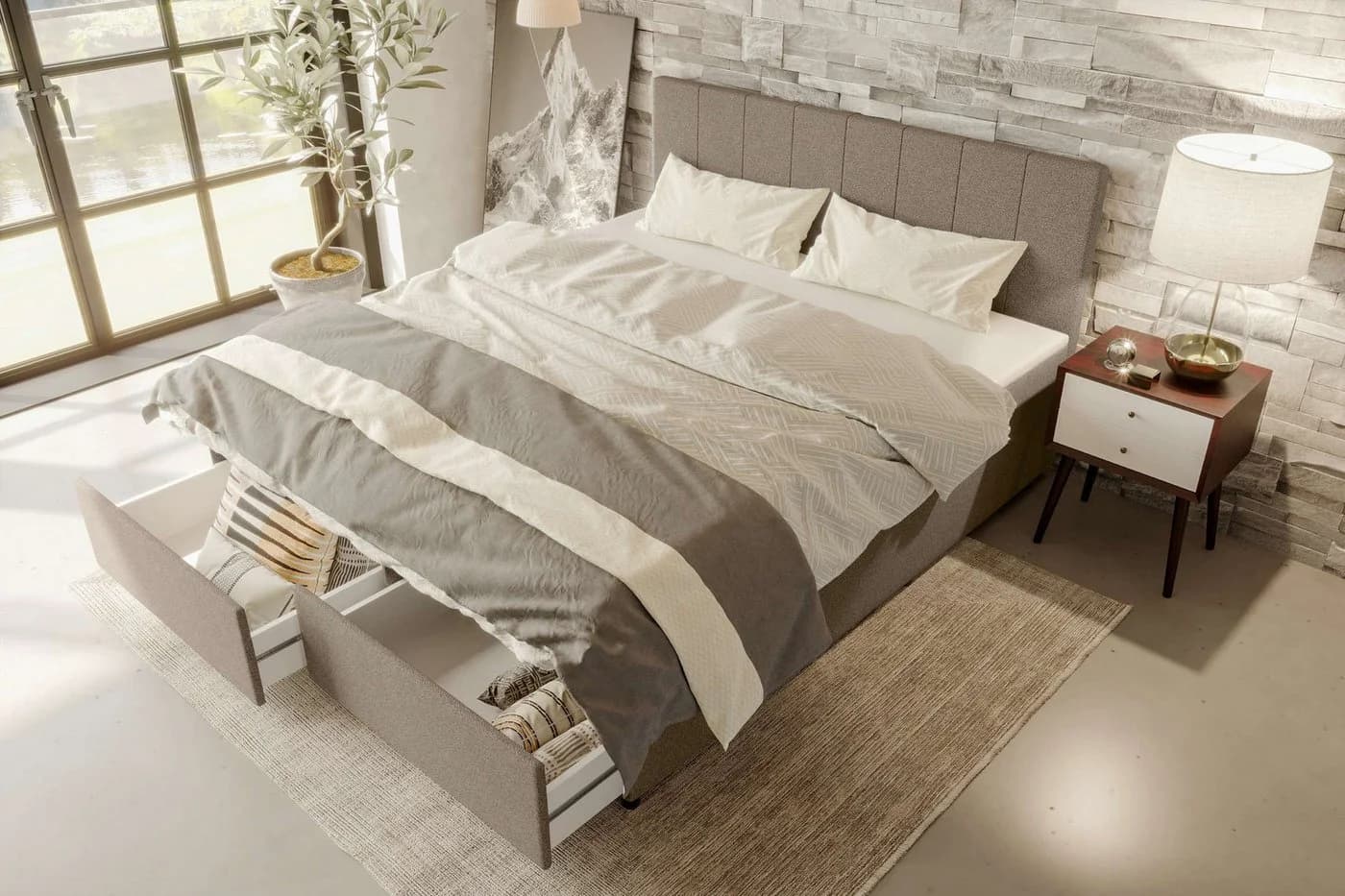 99rooms Boxspringbett Kira mit Topper und Stauraum - Bild 4