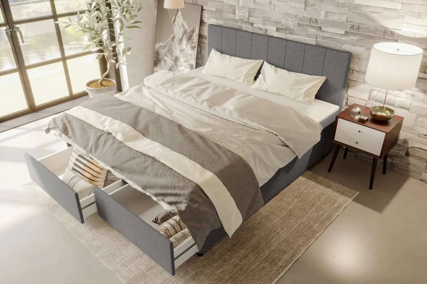 99rooms Boxspringbett Kira mit Topper und Stauraum - Bild 4