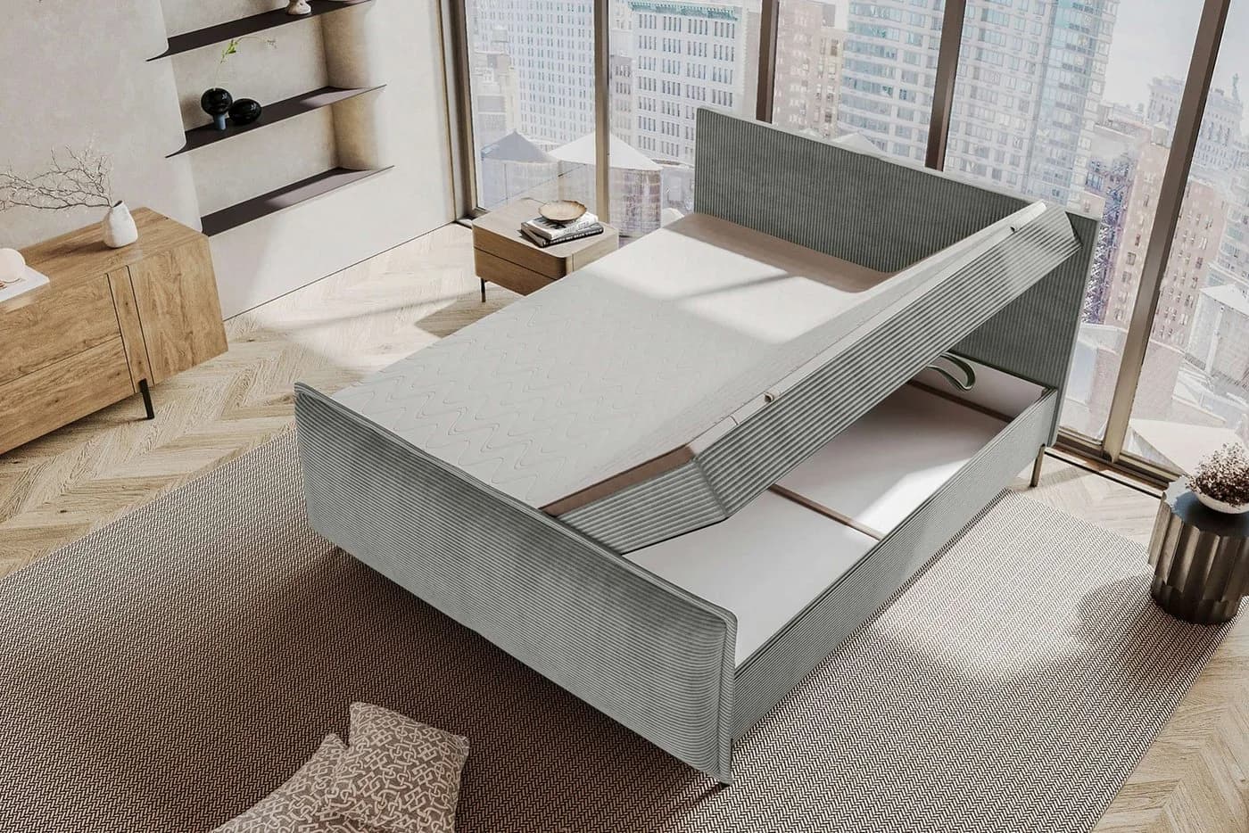 99rooms Boxspringbett Vero 140x200 cm mit Topper und Bettkasten - Bild 4