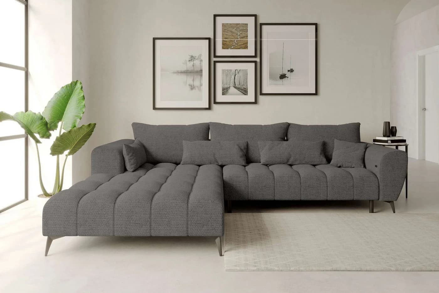 99rooms Ecksofa Ferrano L-Form Chenille EDEN - Bild 2