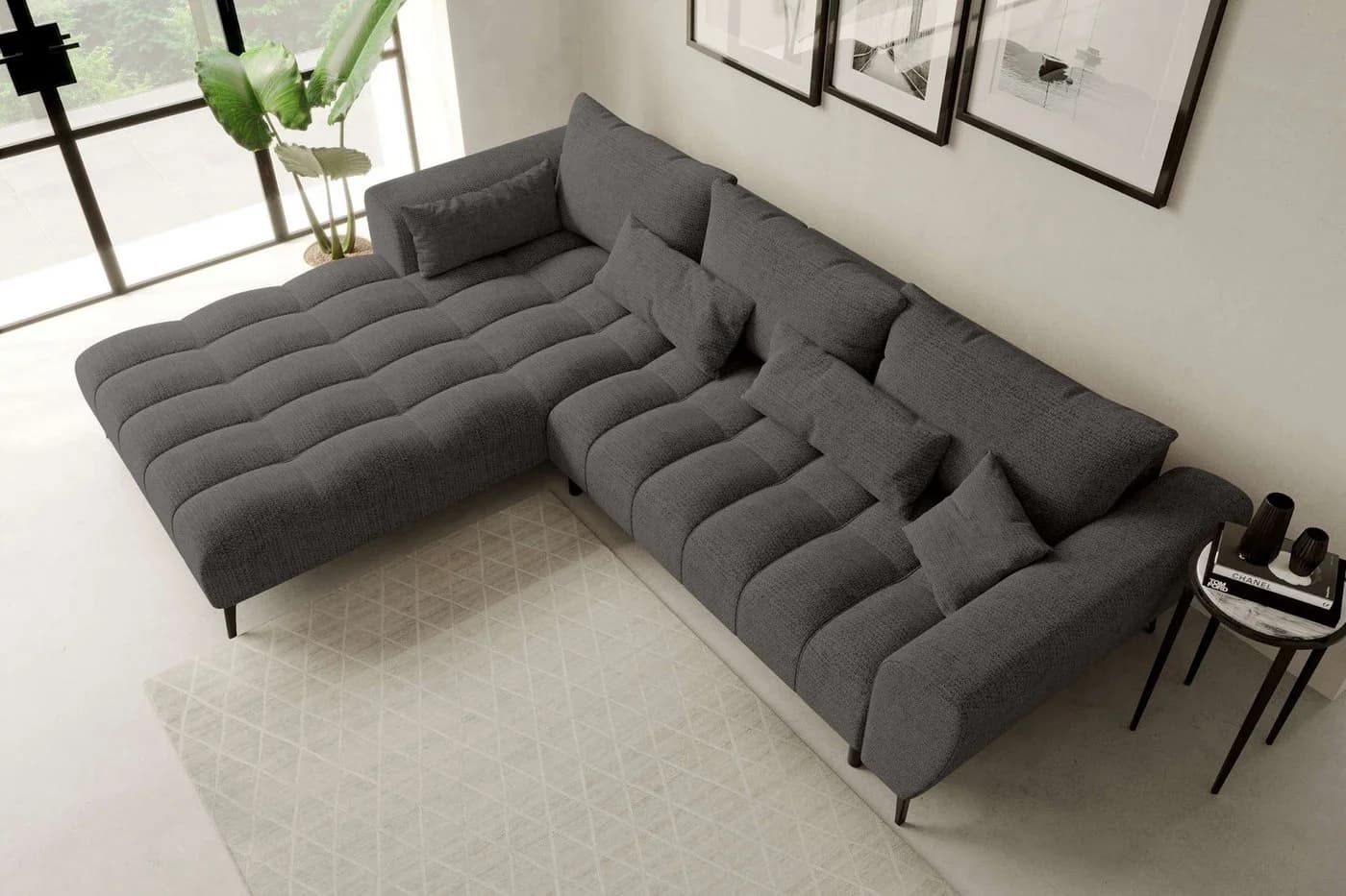 99rooms Ecksofa Ferrano L-Form Chenille EDEN - Bild 3