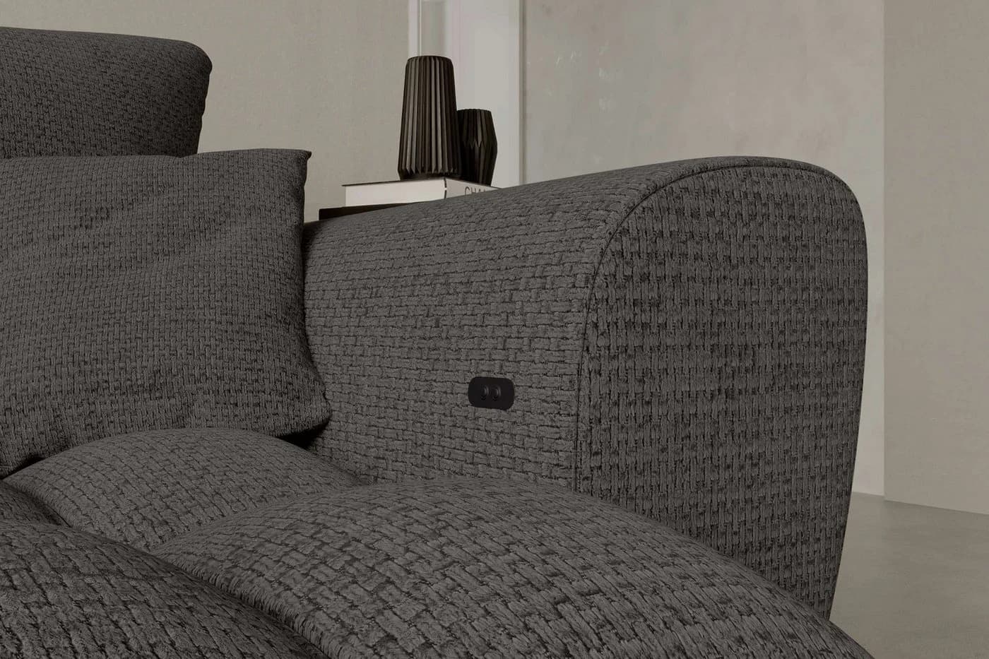99rooms Ecksofa Ferrano L-Form Chenille EDEN - Bild 5