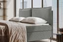 99rooms Boxspringbett Vero Plus Familienbett Cord Hellgrau mit Bettkasten Bild 4