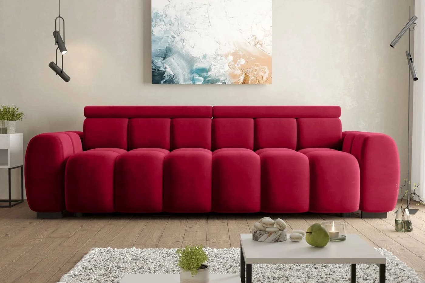 99rooms Big-Sofa Alessio mit elektrischer Sitztiefenverstellung Velours Tiffany - Bild 2